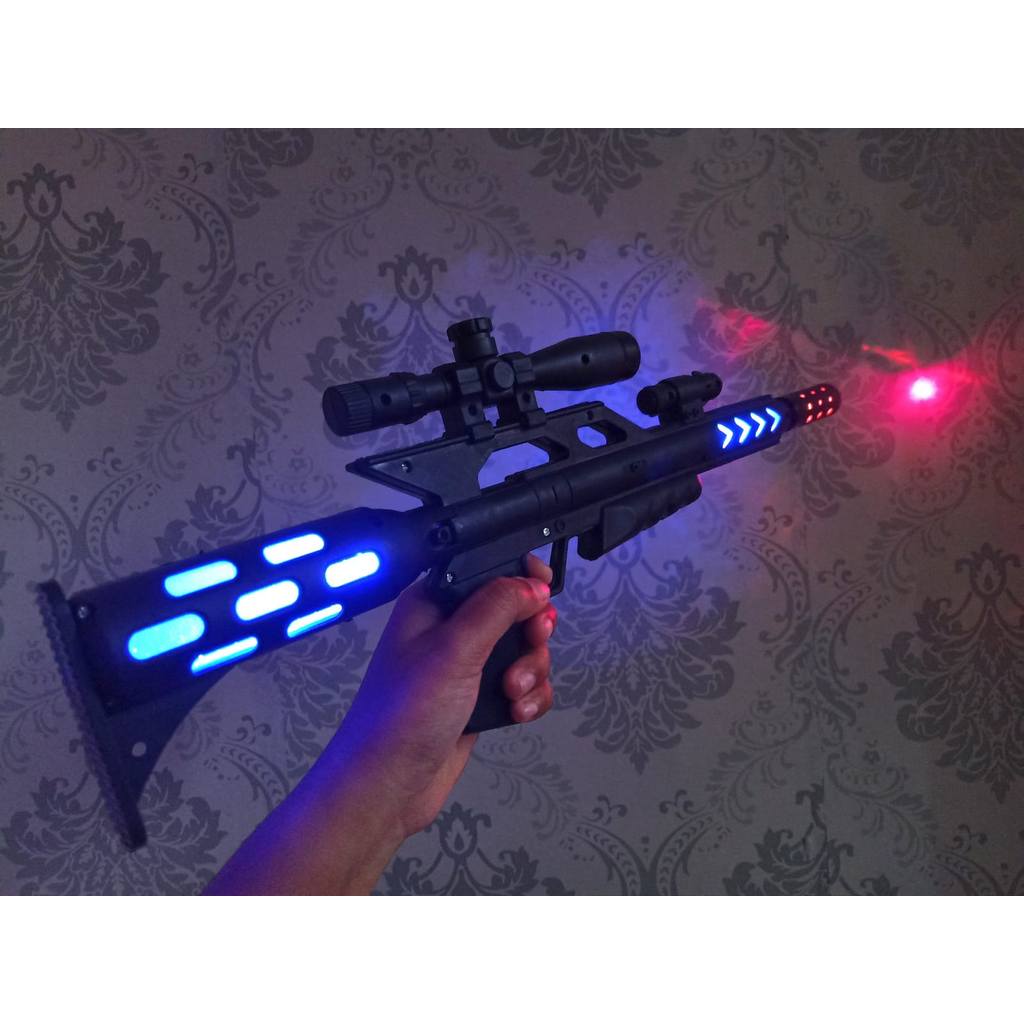 Carbin gun sound Mainan tembakan Anak Blaster Gun mainan pistol Laser carbin Sound Bunyi Getar Motif