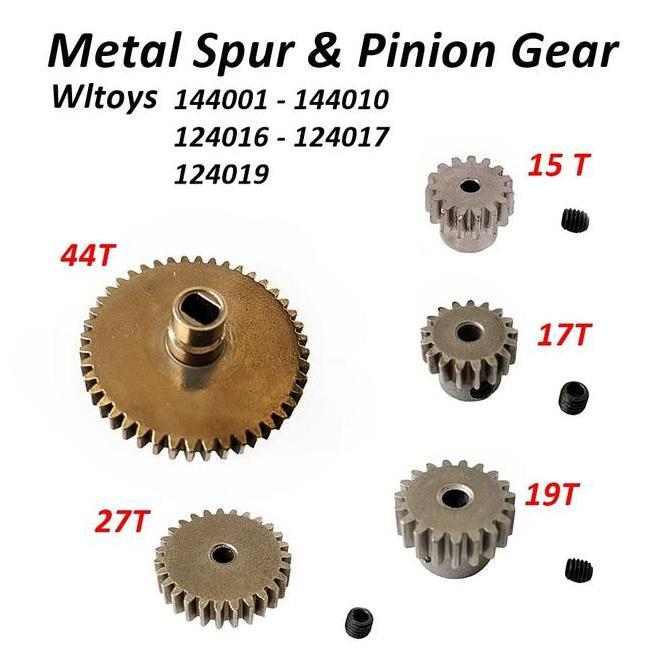 SPUR PINION GEAR METAL 144010 124017 124019 RC CAR