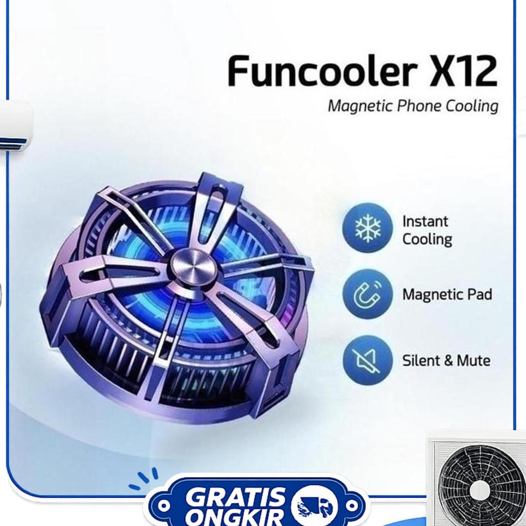 Funcooler X12 Radiator Pendingin Hp Magnet Fan Cooler Cooling Fan