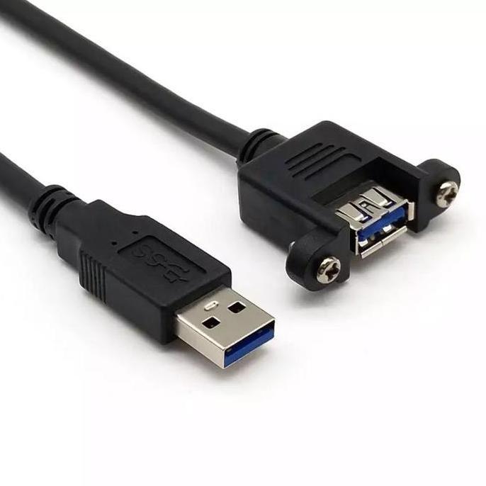 USB 3.0 MALE TO FEMALE EXTENSION CABLE PANEL MOUNT 100 CM 1 METER ITE99