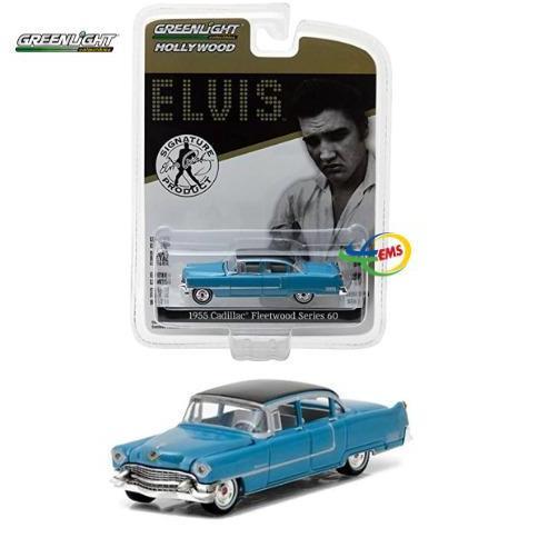 UNVC 44760-A -Greenlight Elvis (1935-77) - 1955 Fleetwood Series 60 "Blue Cadillac 1:64 Scale