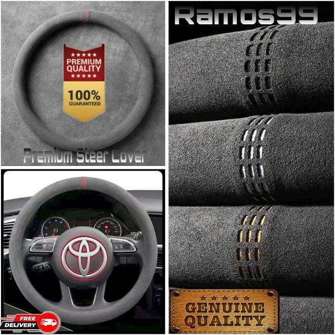 Toyota Kijang Kapsul Cover Stir Mobil Kulit Domba Asli Suede Leather