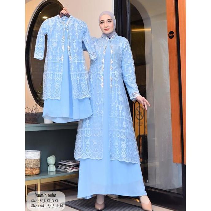 [CUCI GUDANG] GAMIS COUPLE YASMIN OUTER LEPAS  /GAMIS OUTER / GAMIS TERBARU / GAMIS PESTA / GAMIS KO