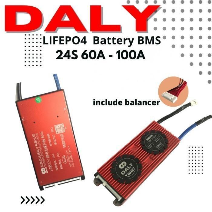 BMS DALY 24S 72V 72Volt LIFEPO4 60A BMS Baterai lifepo4 72v 24S 60A 100A