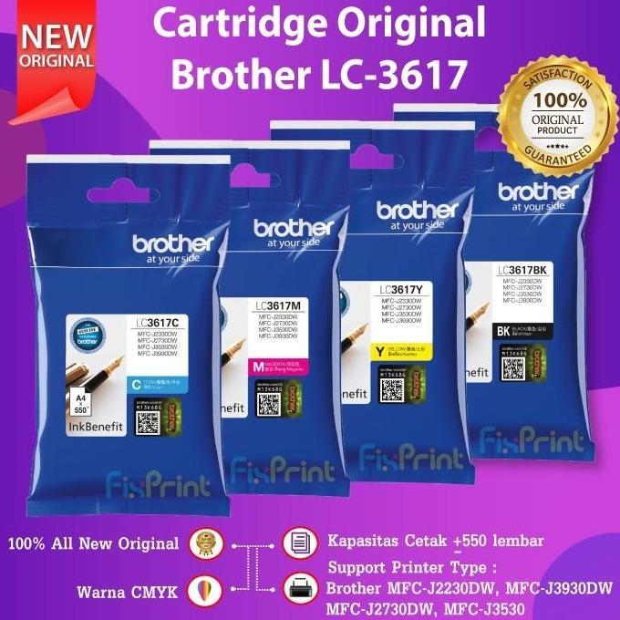 Censy- Cartridge Tinta Lc3617 Printer Brother Mfc-J3530Dw J3530Dw