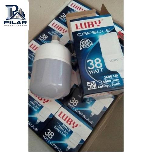 Lampu bohlam LED bulb capsule capsul LUBY 38w 38 watt 6500 k putih