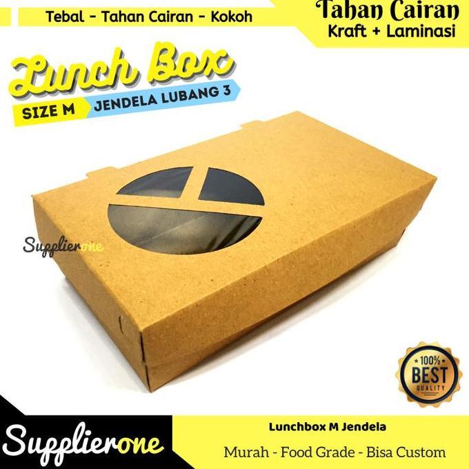 Bisaya- Lunch Box Jendela Isi 50 / Lunch Box Paper / Lunch Box Window / Paper Lunchb