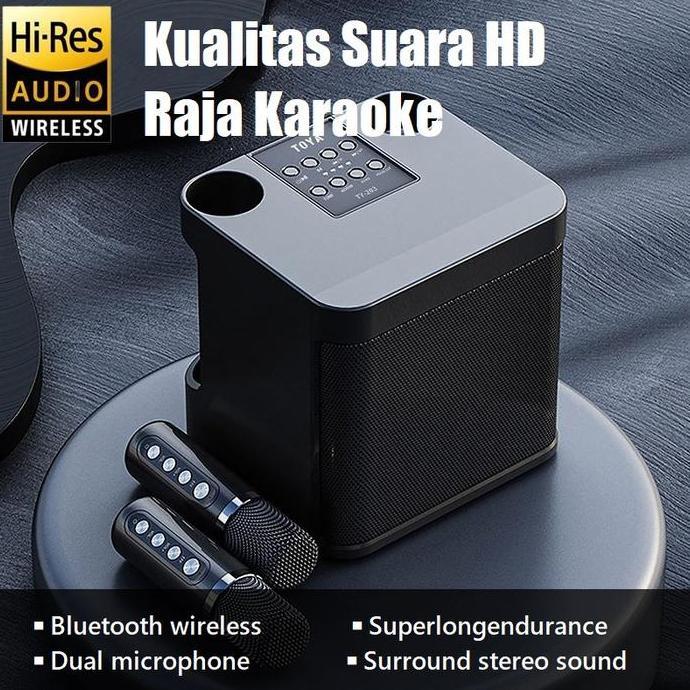 VERNIZCO Mini Speaker Karaoke Bluetooth Mic Wireless Rumah Mic Anak Untuk Karaoke Speaker (Dapat Ter