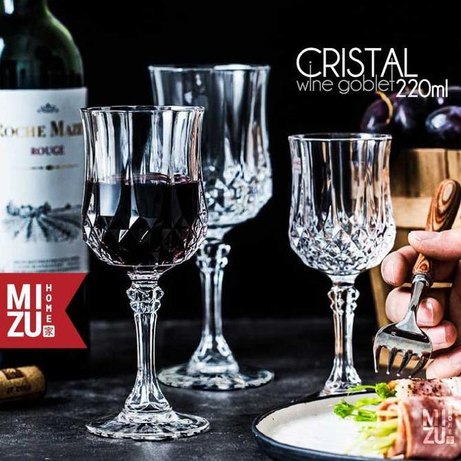 MIZU CRISTAL Wine Goblet Drinking Wine Gelas Red Wine Gelas Minum Air
