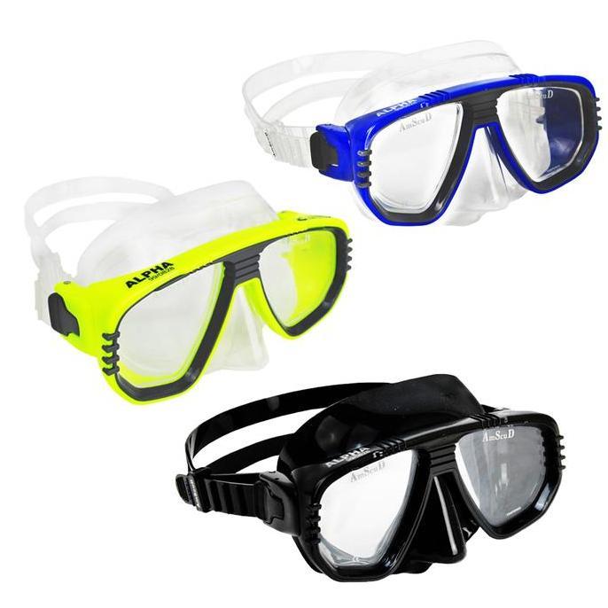 Paket Mask Amscud Alpha + 2Pcs Lensa Minus - Kacamata Diving Minus Dan Plus / Mask Lensa Minus Divin