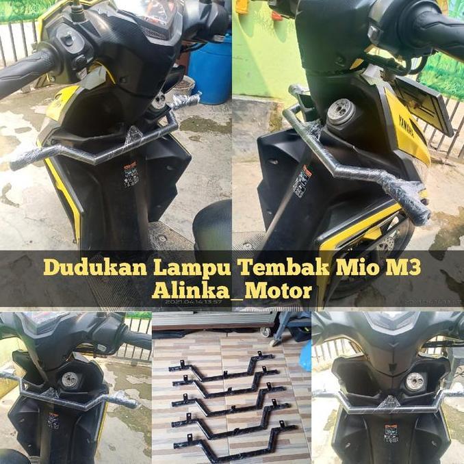 Dudukan Lampu Tembak Mio M3 | Mio Smile Crashbar Tubular