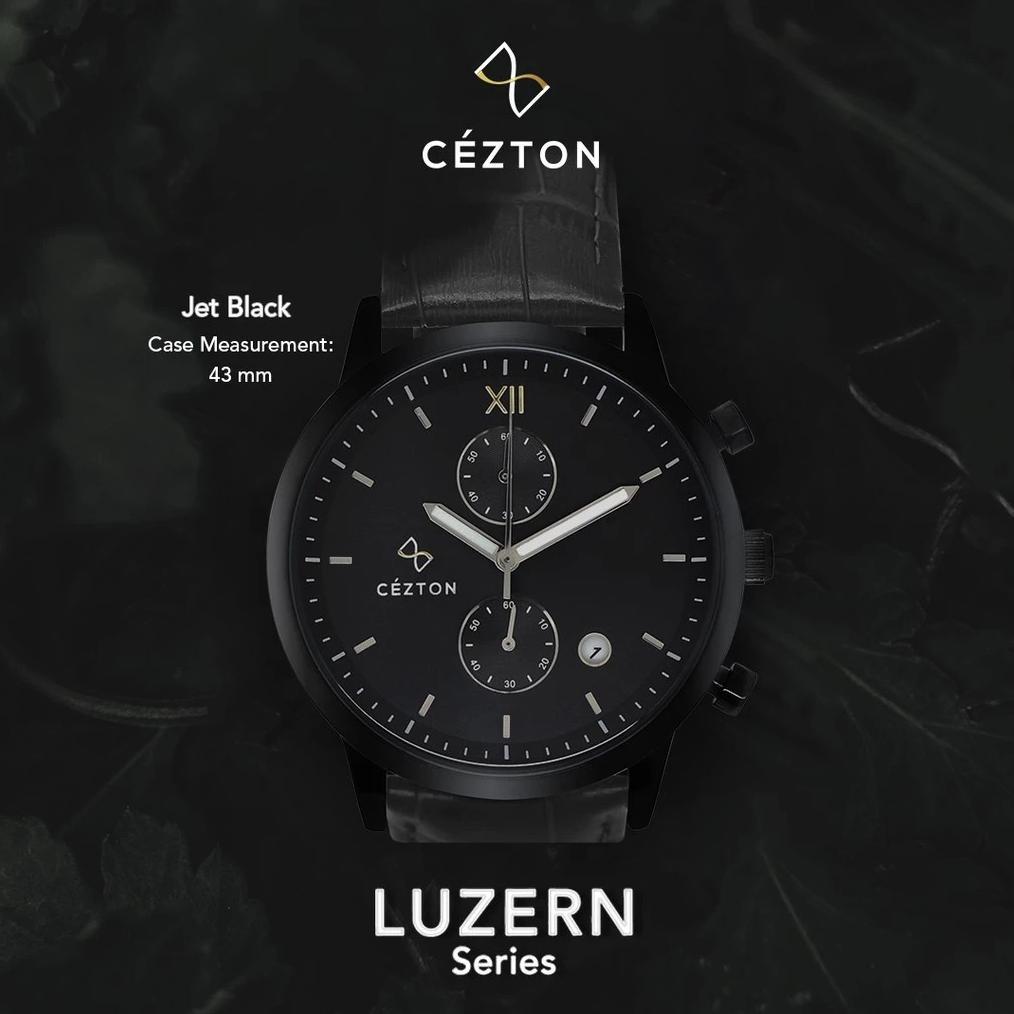 CEZTON Jam Tangan Pria | LUZERN SERIES Jet Black