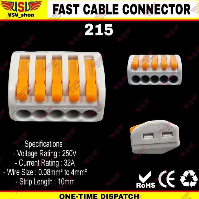 Promo Konektor Kabel Listrik Penyambung Kabel Wago Quick Cable Connector Terminal Block Listrik Cod