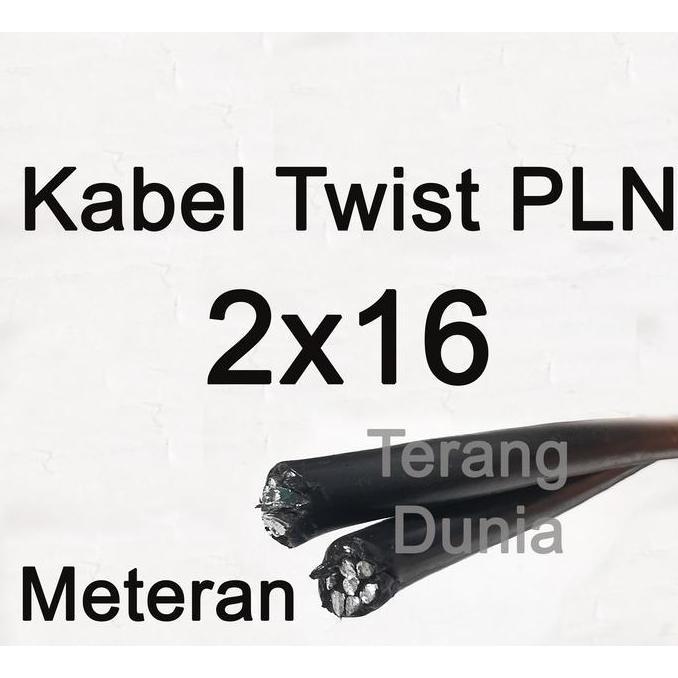 KABEL TWIST SR 2X16 KABEL SR TWIST 2X16 KABEL PLN 2X16 KABEL SR 2X16 ORIGINAL DAN TERPERCAYA