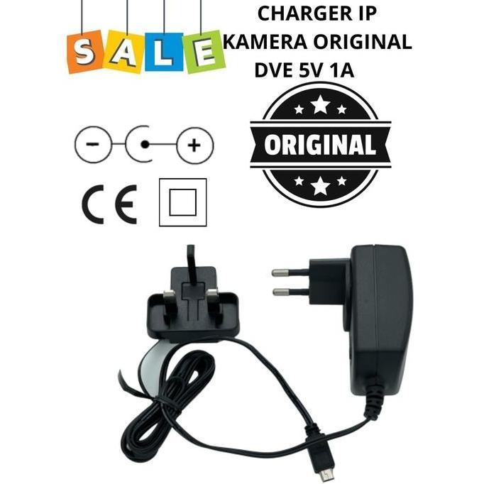 SWITCHING POWER ADAPTOR DVE ORIGINAL 5V 1A ADAPTOR JACK MINI USB MUSIK BOX MP3 MP4 PLAYER