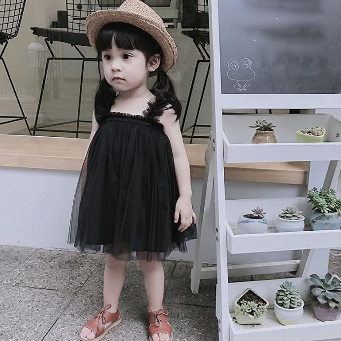 Harga Hemat 0-4th DRESS TUTU BLACK HITAM KOREA IMPORT -  Baju Bayi Anak Gaun Tulle Pesta Elegan Bali