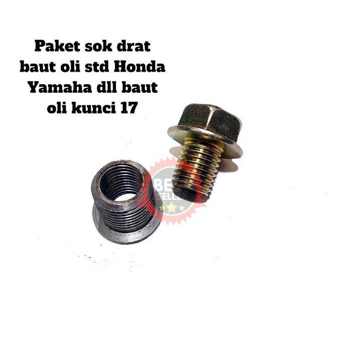 Promo Set Baut Oli Motor Shok Drat Bosh Drat Oversize M16Xm12 Yamaha Baut 17 Drat Holda Oil - Motorc