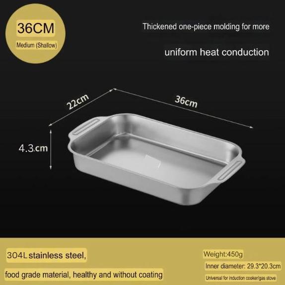 PANGGANGAN IKAN STAINLESS STEEL 304 SILVER PANCI UKURAN 36CM PERSEGI PANJANG 304, PANGGANGAN IKAN UN