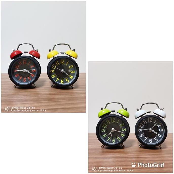 Promo Jam Beker Kring Besi 668 Polos Diameter 9 cm Weker Diskon