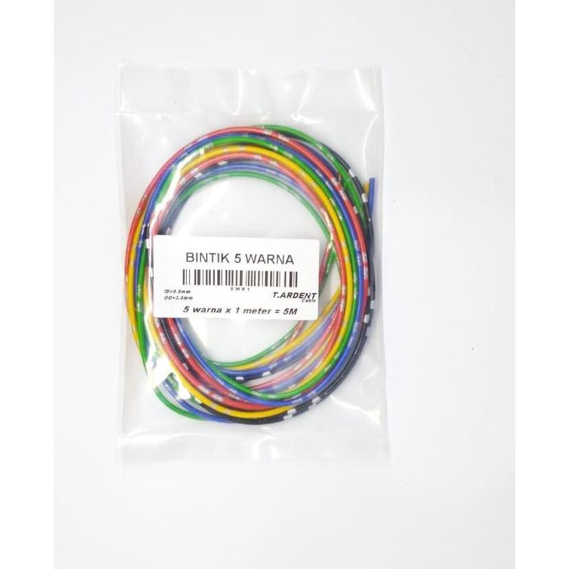 Promo Kabel Bintik Jepang 0,5Mm X 5 Warna X 1 M Kabel Mobil Motor Bintik Astra Tembaga Asli 0,5 Mm C