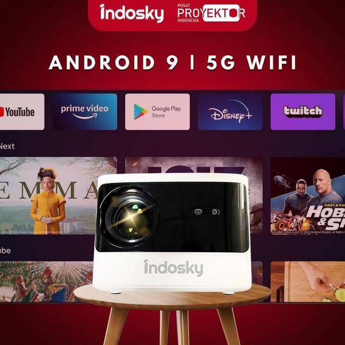PUSAT PROYEKTOR INDONESIA - PROYEKTOR INDOSKY P11 PRO ANDROID 500 ANSI LUMENS ORIGINAL DAN TERPERCAY