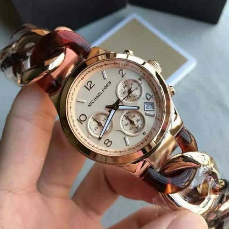 Jam Tangan Wanita MK 4283 Runway Twist 38mm Original COD Garansi