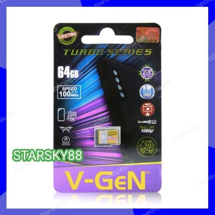MEMORI CARD V-GEN 64GB ORIGINAL CLASS 10 MICRO SD