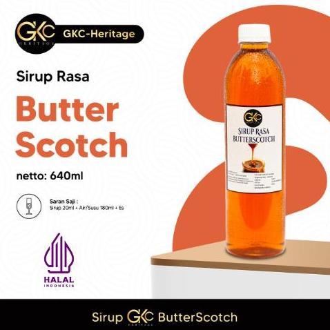 Inikok- Gkc Heritage Syrup Butterscotch 640Ml Sirup Minuman Halal Penguat Rasa Konsentrat