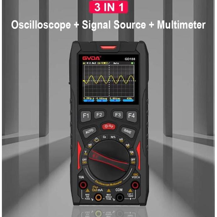 GVDA 3 IN 1 DIGITAL OSCILLOSCOPE 12 MHZ MULTIMETER 6000 COUNTS GD188