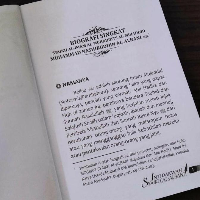 Buku Inti Dakwah Syaikh al-Albani