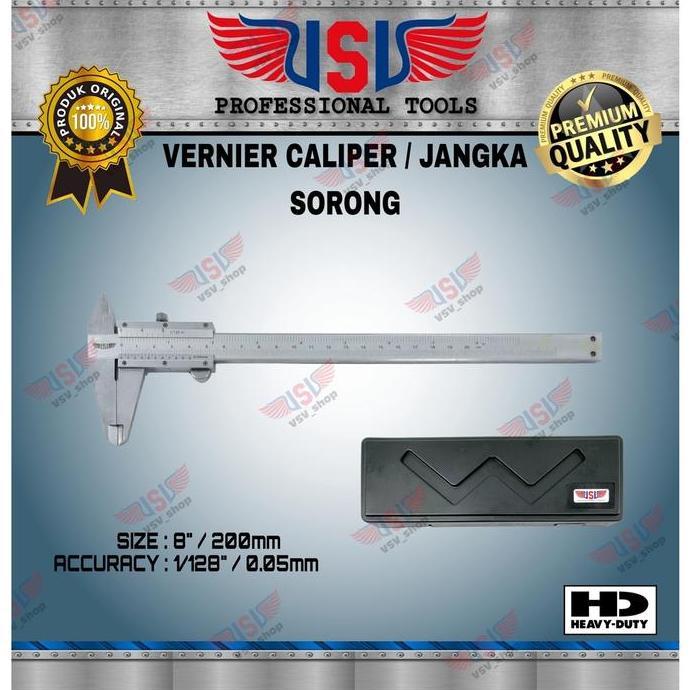 HARGA TERBAIK - VSV Vernier Caliper 8" Jangka Sorong 8 inchi Sigmat Sketmat 200mm