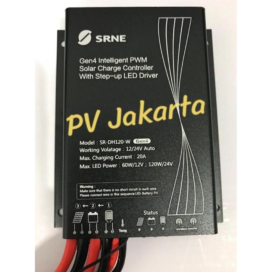 SRNE SR-DH120-W 20A PWM Solar Charge Controller LED Driver (PJU SCC)
