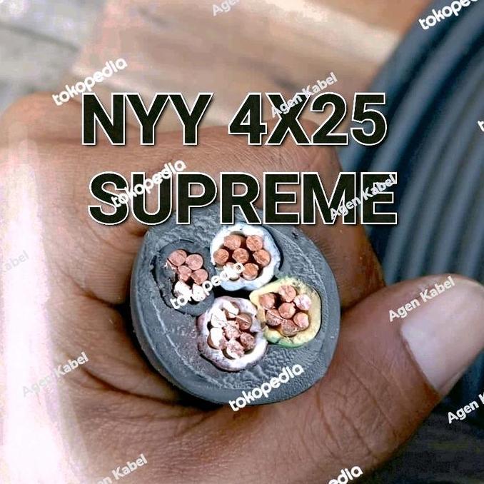 Promo Nyy 4X25 Mm Supreme / Kabel Tufur 4 X 25 / Kabel Listrik 4X25 Mm Cod