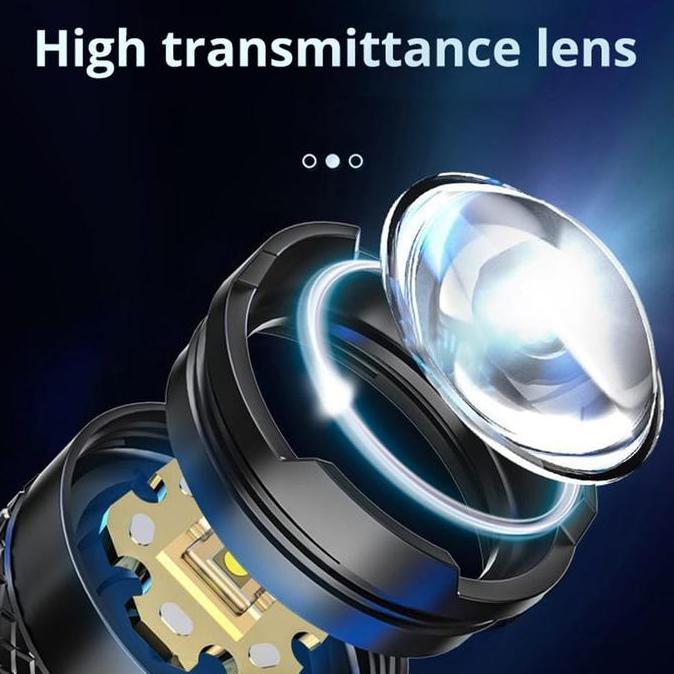 Raizo- Senter Kuat Led Super Terang Senter Luar Ruangan Usb Senter Led Laser  / Senter Cas Lampu Pla