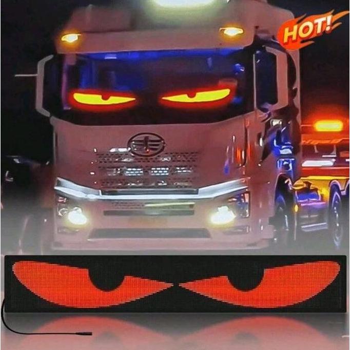 WiTekno LED Text Matrix Panel Bluetooth Colorful Display Kit 5V Papan Lampu Pesan Iklan Mobil Truk B