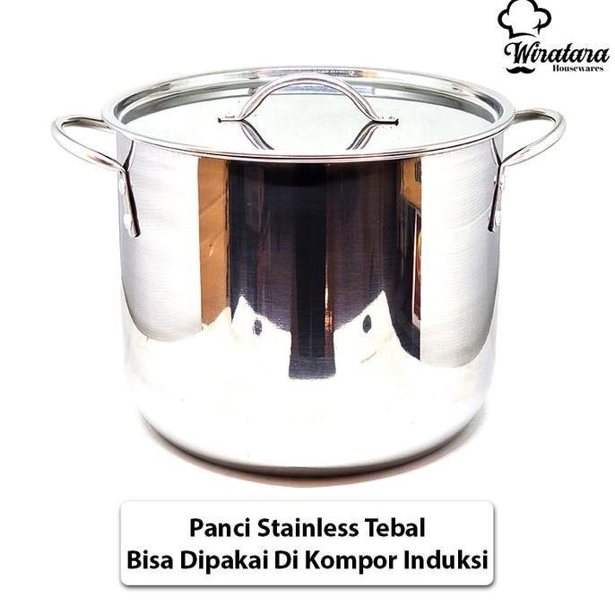TERBARU - Maxim Panci Besar Stainless Tutup 15 Liter 16QT Masak Air Stock Pot