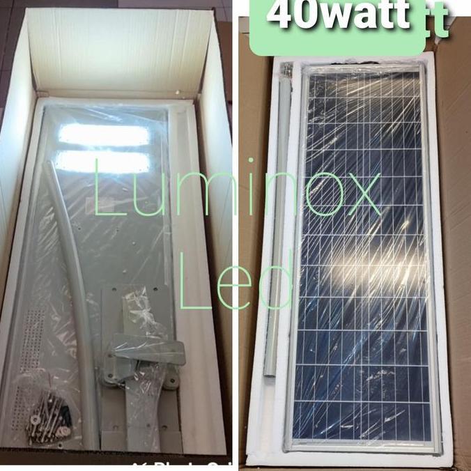lampu pju led solar panel surya 40watt 40w 40 watt 40 w jalan led smd