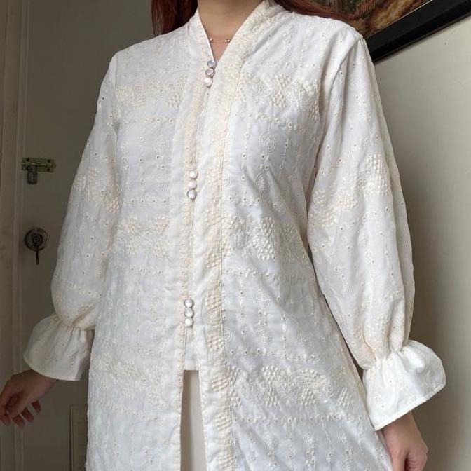 Almira long TUNIK MIDI TOP ATASAN dress blouse wanita kerja kondangan lebaran raya wedding wisuda ka