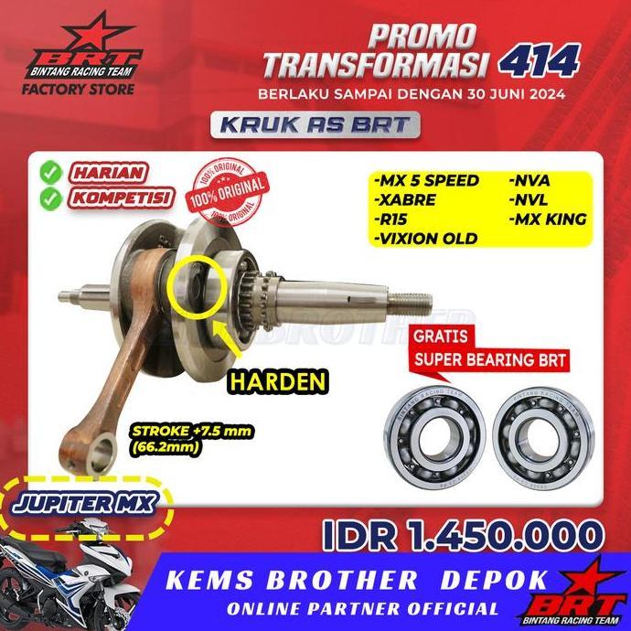 MARTEKNO BRT ORIGINAL KRUK AS BRT JUPITER MX GRATIS SUPER BEARING BRT