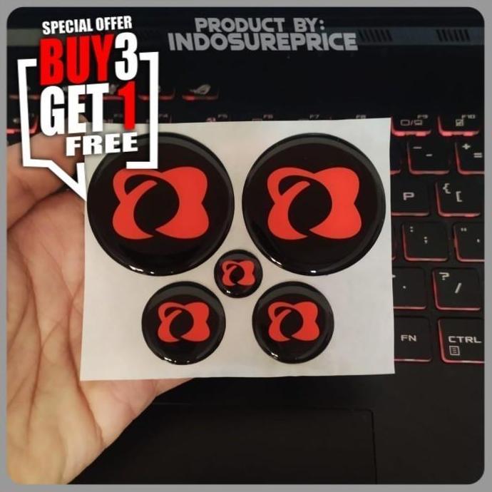 OCITO MERAH STIKER EMBLEM NMAX AEROX LEXI MOTOR 1 SET BERKUALITAS
