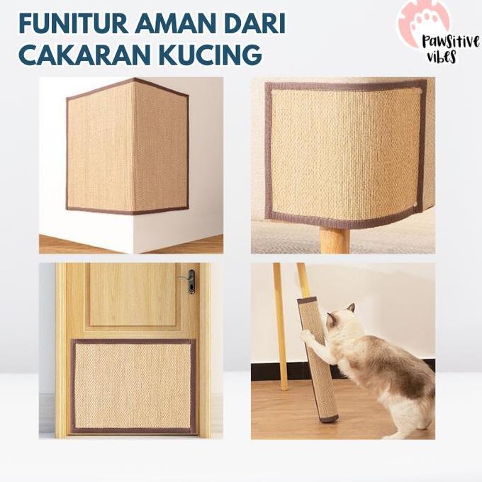 karpet garukan kucing anti slip - karpet tahan terhadap cakaran kucing bisa tempel ke dinding - karp
