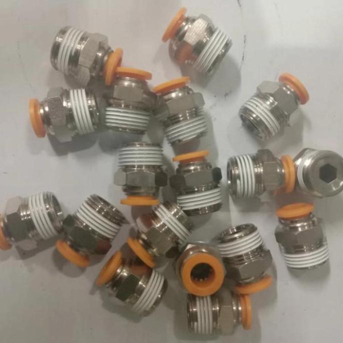 Nepel PC Drat 1/4 x 6 mm Mpc Pc 6-02 Nepel Selang Angin Fitting Nepel