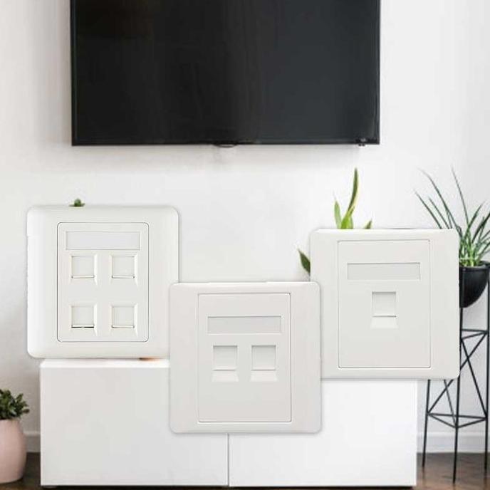 DZAIGIZAGA Faceplate RJ45 / Face Plate RJ 45 / Socket Lan / Wall Face Plate RJ45