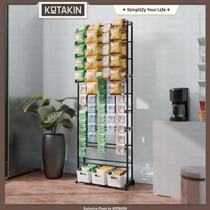 Rak Chiki Jualan Display Toko Jajan Susun Multi Layer Kokoh Tempat Dagangan Warung