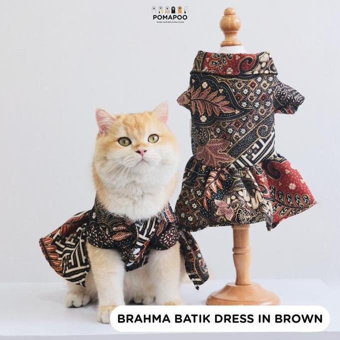 POMAPOO - KEMEJA KUCING DAN KEMEJA ANJING BRAHMA BATIK