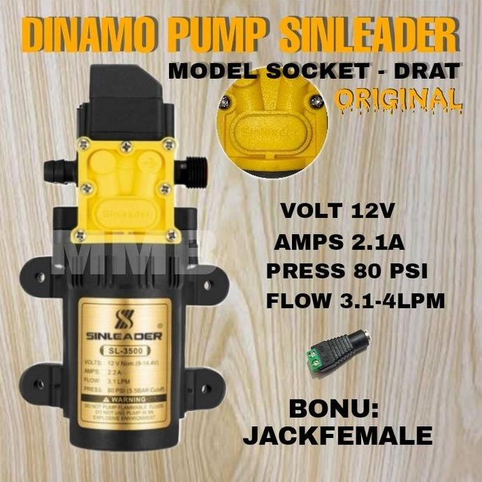 HEMAT POMPA DC 12V SINLEADER 80 PSI / POMPA SPRAYER ELEKTRIK STEAM PORTABLE