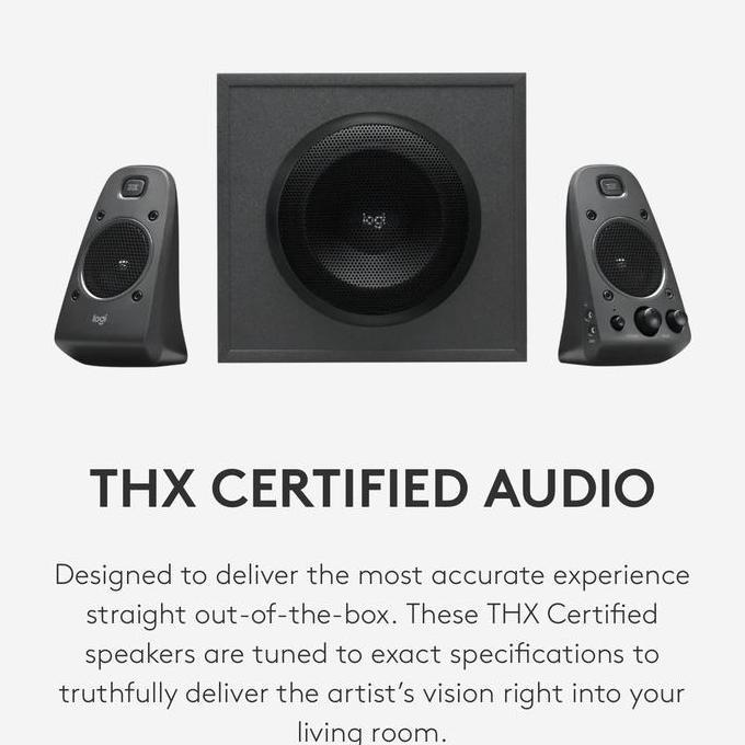 LOGITECH Z625 SPEAKER SYSTEM SUBWOOFER POWERFUL THX SOUND
