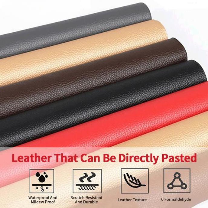 Stiker Kulit Sintetis Tambal Sofa Kursi Jok Mobil Jok Motor Waterproof