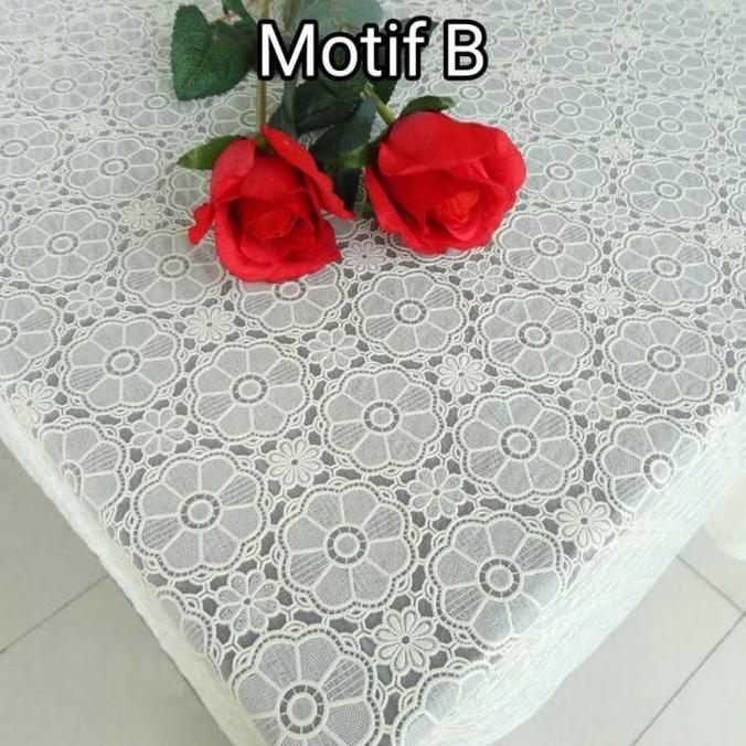 Taplak Meja Makan Putih Polos Plastik Anti Air Meteran Per 50 cm