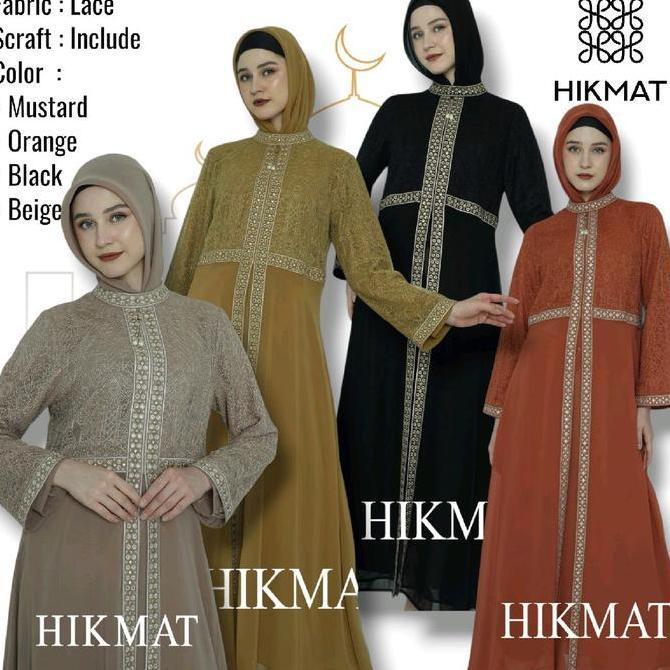 [NEW] A1347 - Gamis Abaya Hikmat Fashion Original